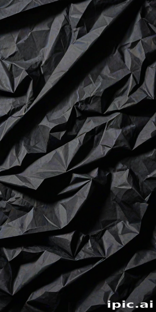 crumpled black paper