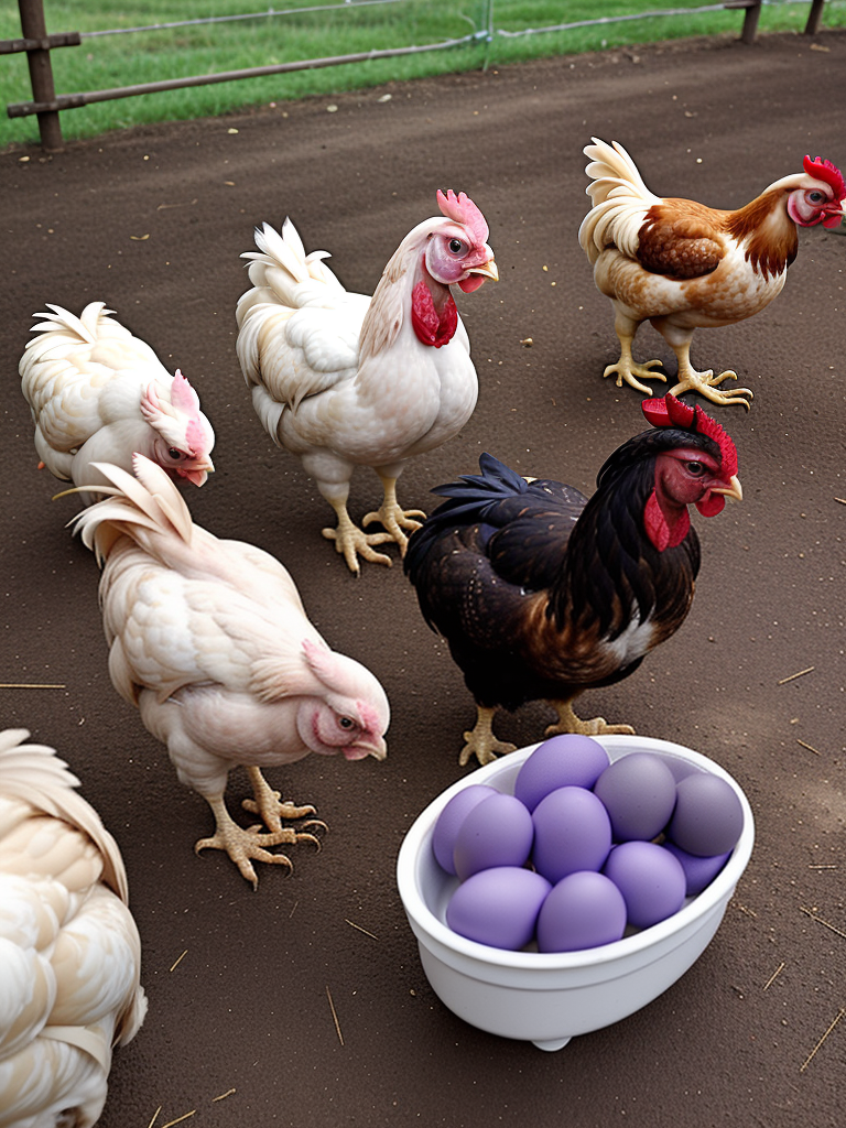 chickens that lay purple eggs