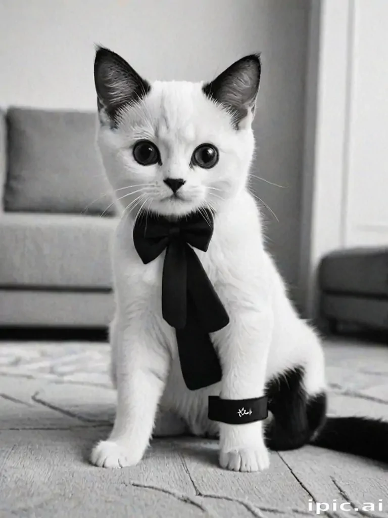 black and white cute