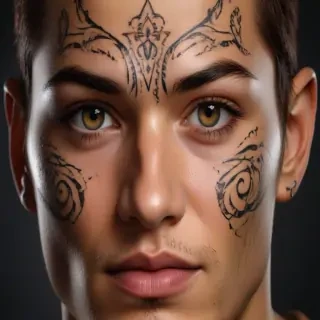 face tattoo png
