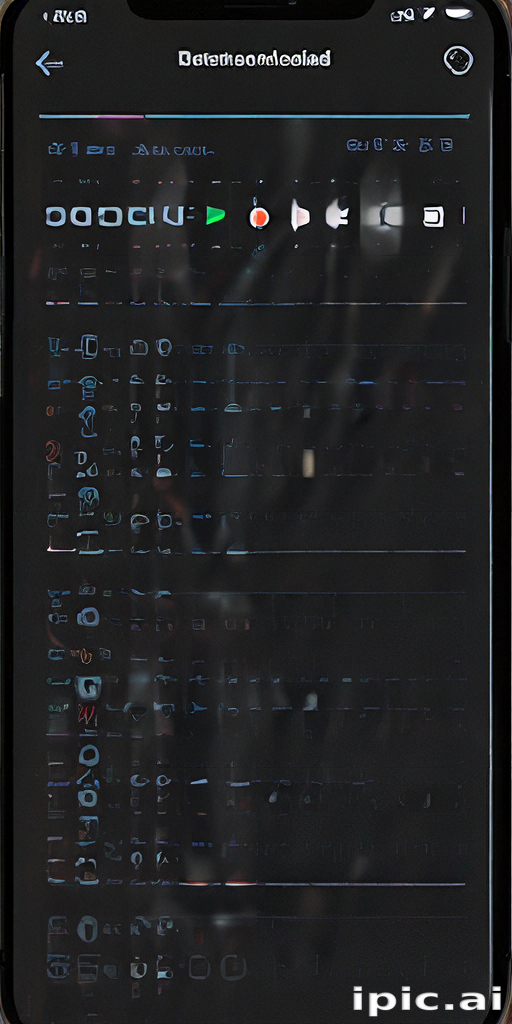 User Interface Display Featuring Various Icons and Controls on a Smartphone