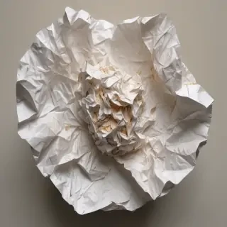 crumpled up paper
