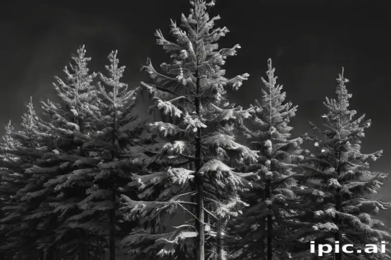 pine tree clipart black and white