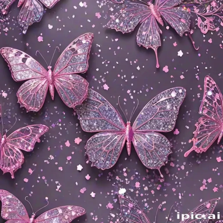 glitter butterfly wallpaper
