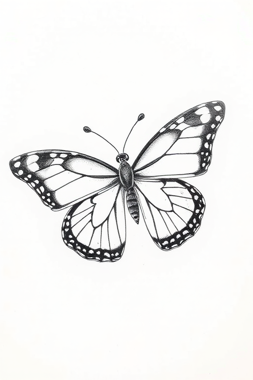 drawing of a butterfly