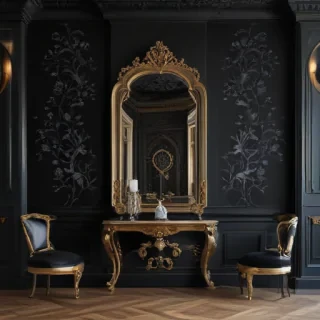black wallpaper cute