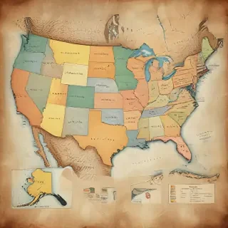 map of united states with states