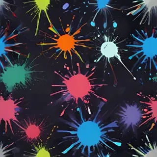 transparent paint splatter