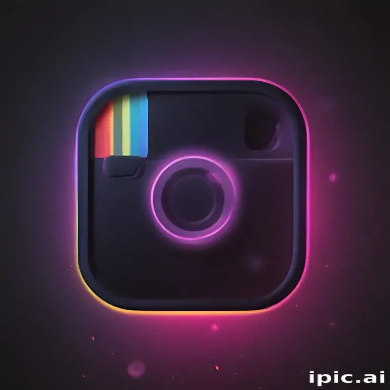 neon instagram logo
