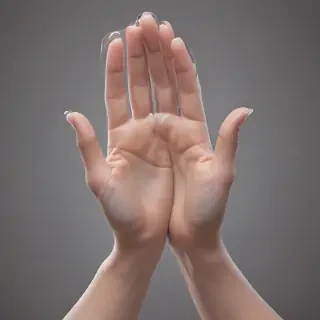 transparent prayer hands