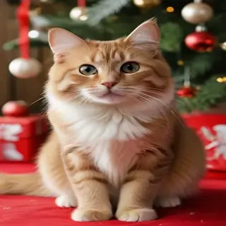 cat christmas background