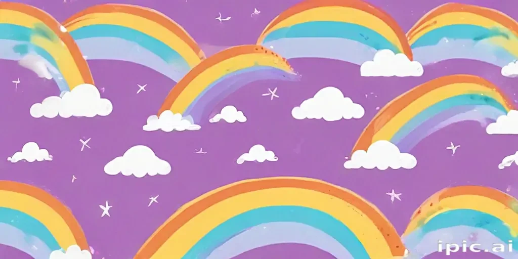 cute rainbow background