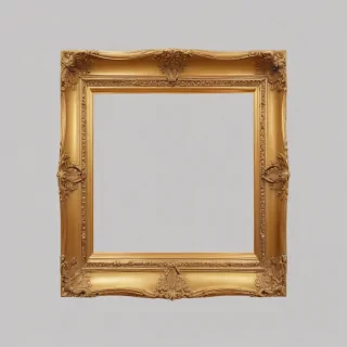 rectangle golden frame png