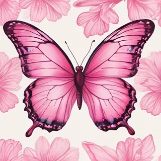 pink butterfly clipart