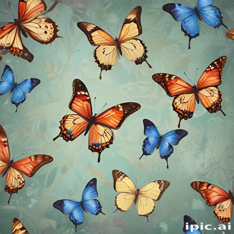 background with butterflies