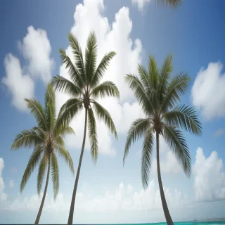 palm trees transparent