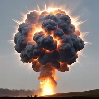 transparent explosion
