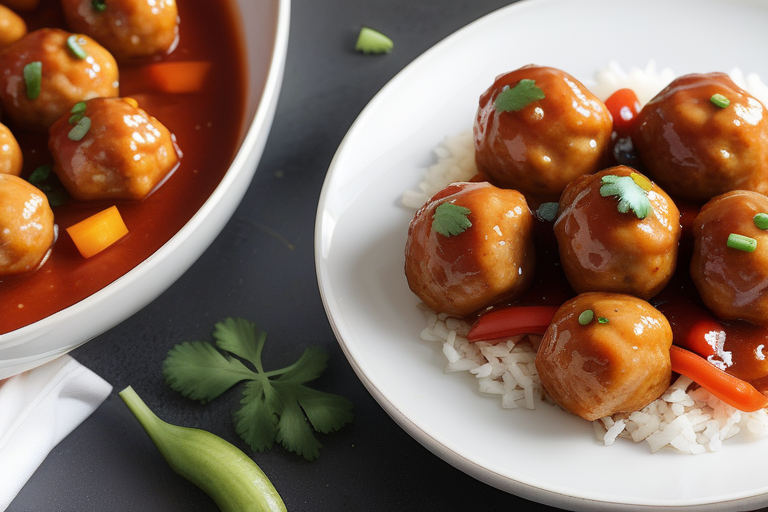 sweet and sour chicken meatballs