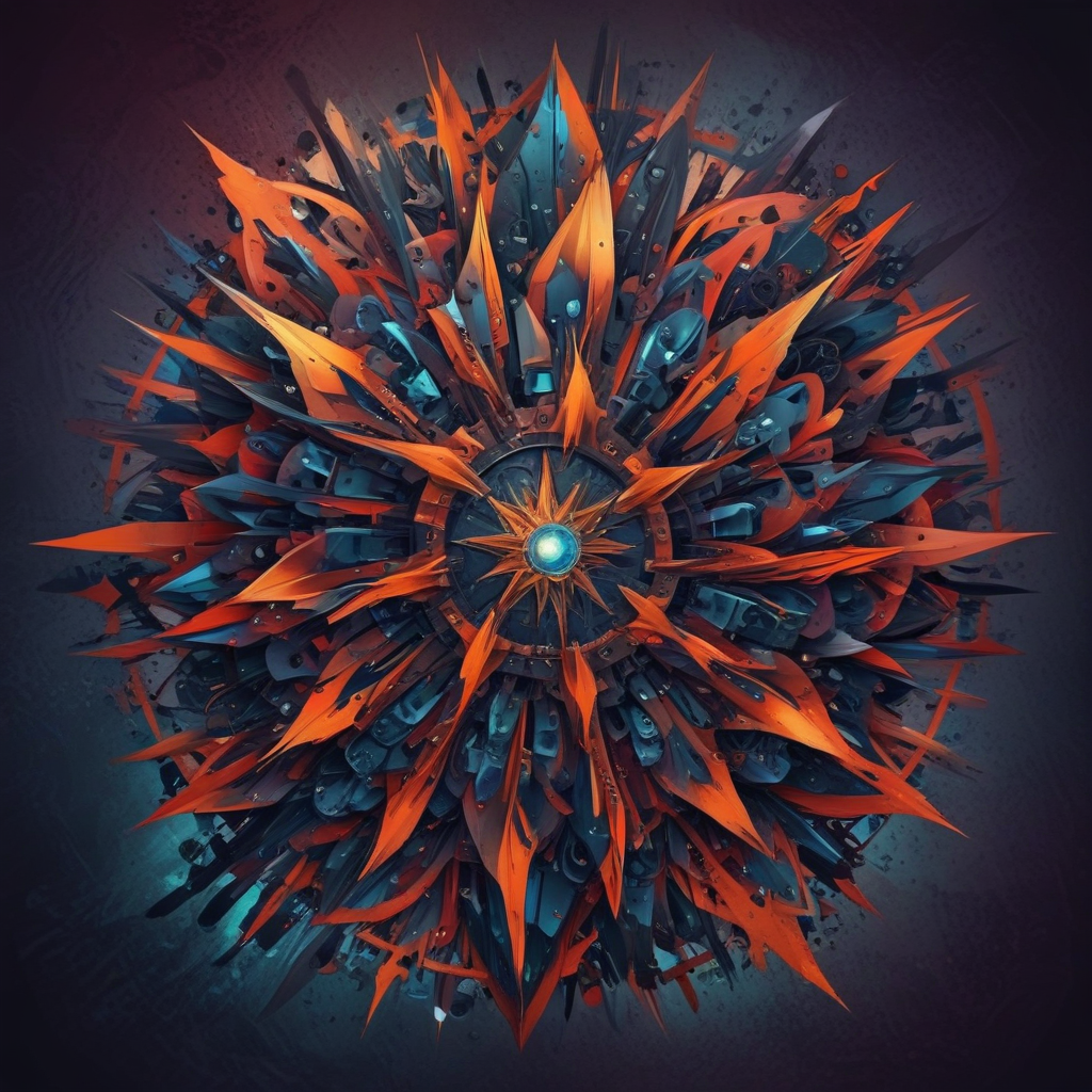 Quality Shape Theme edgy and funky background, digital art, best quality, shapes, patterns ...