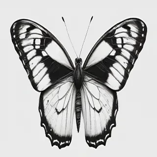butterfly png black and white