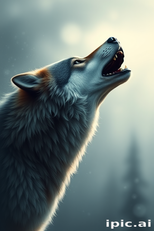wolf howling png