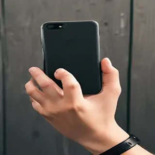 holding a phone