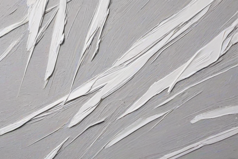 create an abstract background with thick, textured white brush strokes on a light gray canvas