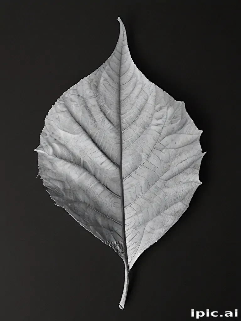 leaf white and black