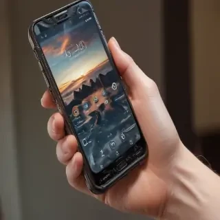 phone with hand