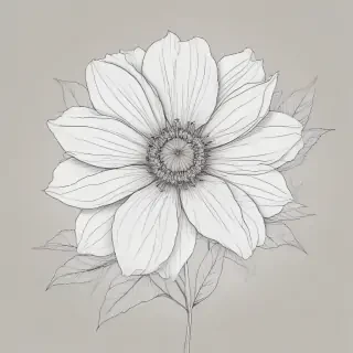 flower line art