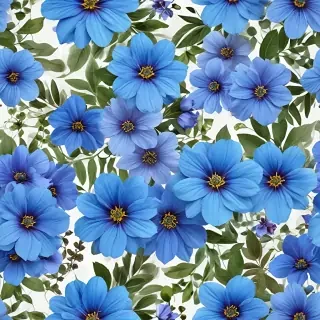 blue flowers transparent background