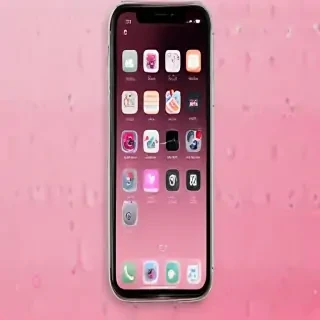pink home screen