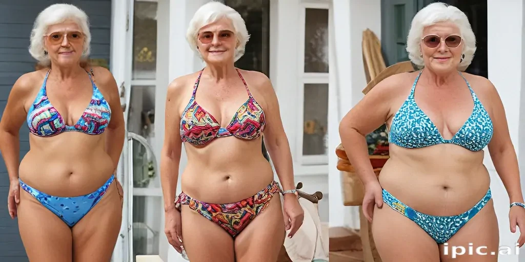 fat granny bikini
