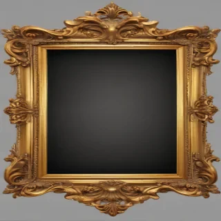 gold frame transparent background