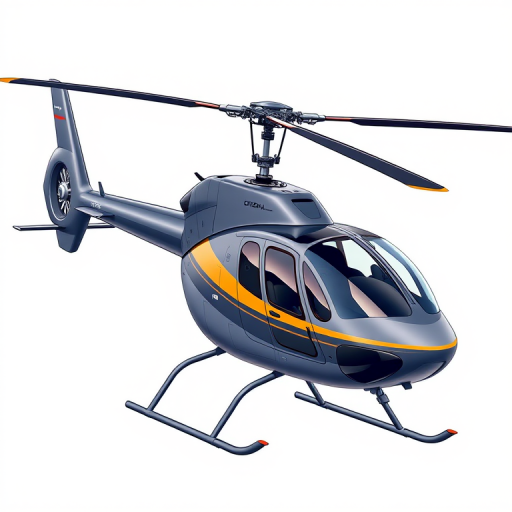 A detailed illustration of a helicopter, showcasing its sleek design, in a bright, clear background; use a DSLR camera with a 50mm lens, aperture set to f/2.8 for shallow depth of field, capturing the helicopter in a three-quarter view, aiming for high resolution and vibrant colors.