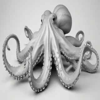octopus clip art black and white
