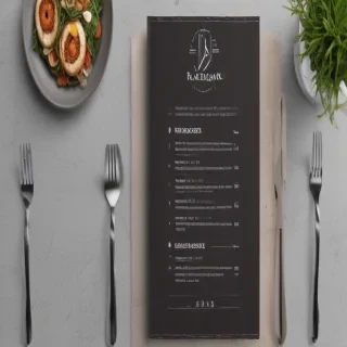 restaurant menu mockup