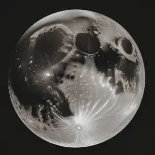 drawing of the moon