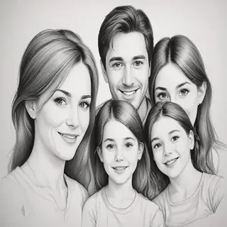 drawings of family