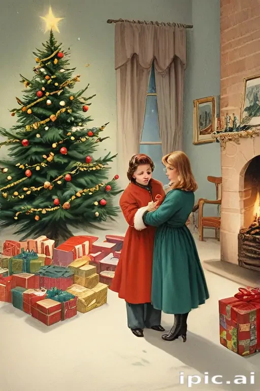 vintage christmas illustration
