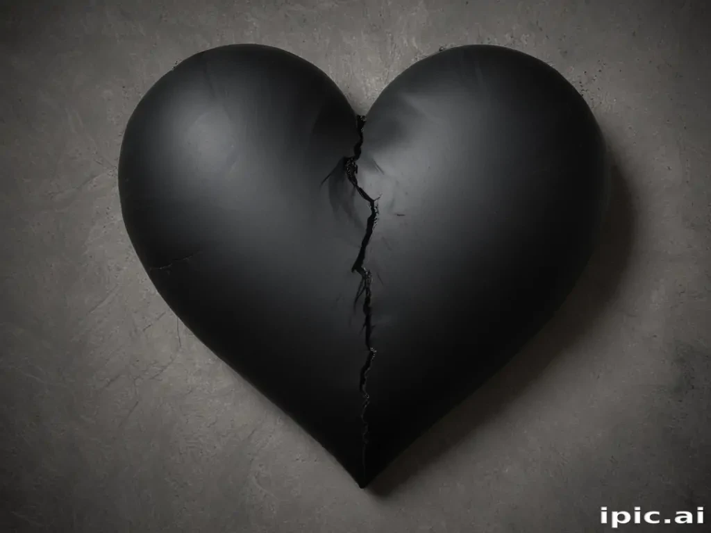 black broken heart