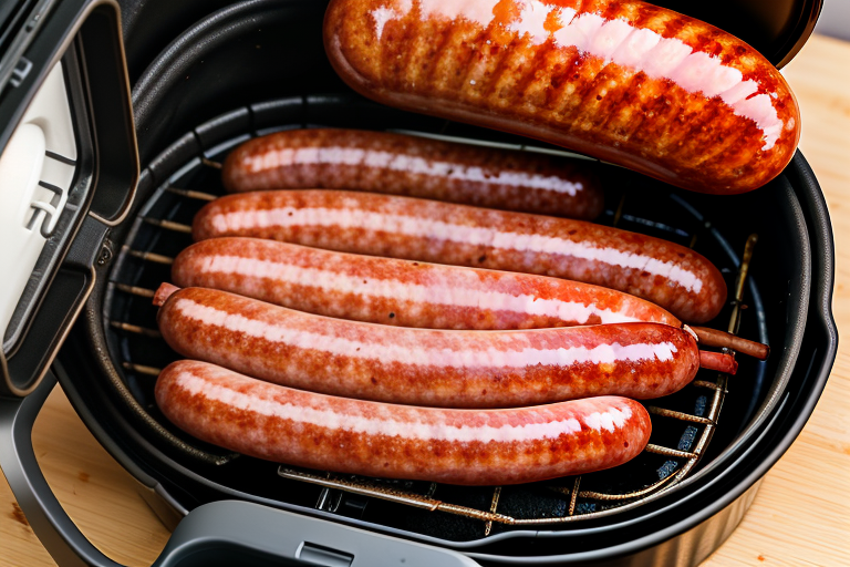 what temperature to cook smoked sausage in air fryer