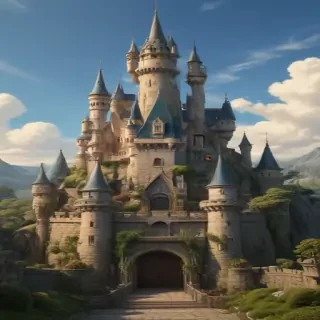 cartoon of castle