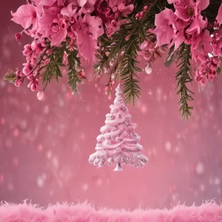 pink christmas desktop wallpaper