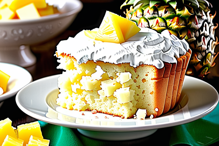 crushed pineapple and angel food cake mix