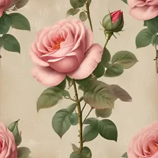 vintage rose illustration