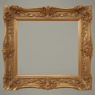 rectangle golden frame png