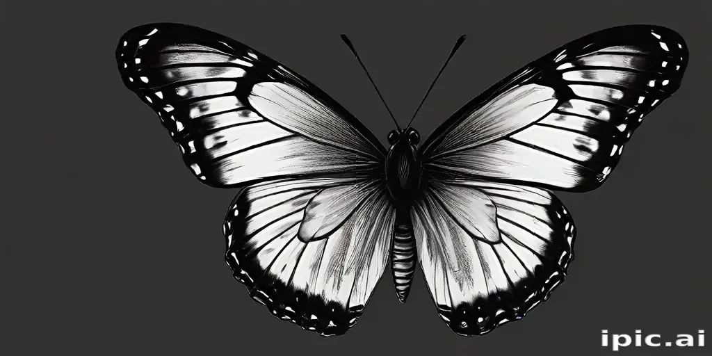 butterfly png black and white