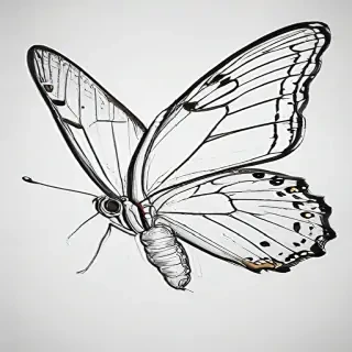 butterfly drawing outline