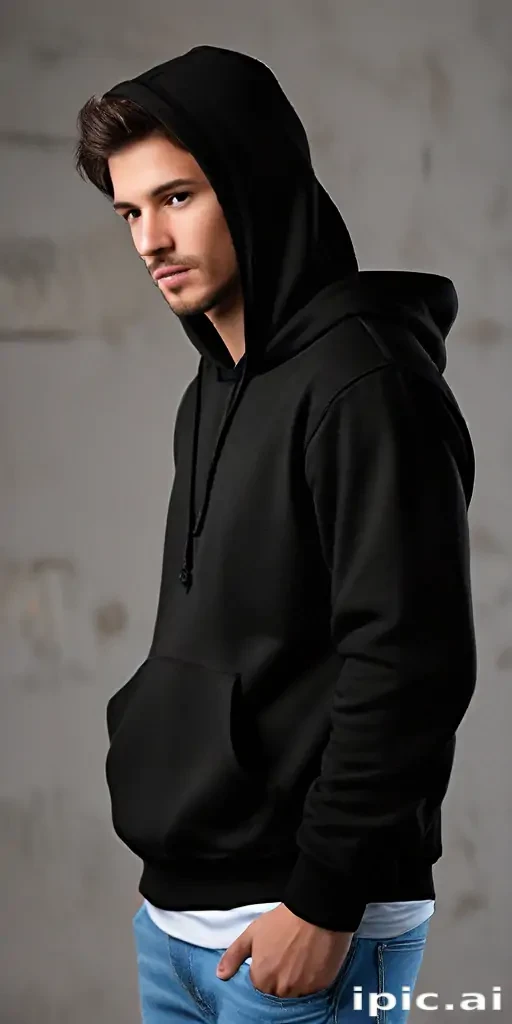 black hoodie mockup png